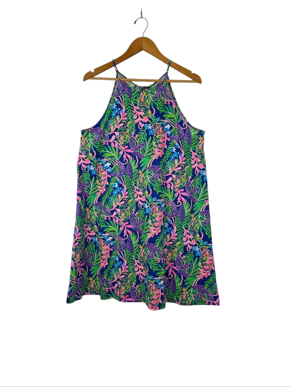 Lilly Pulitzer Margot Halter Neck Swing Dress Borealis Blue How You Like Me NEW